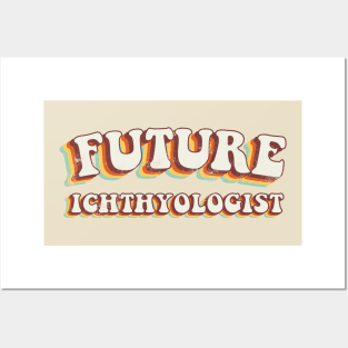 Future Ichthyologist - Groovy Retro 70s Style Posters and Art